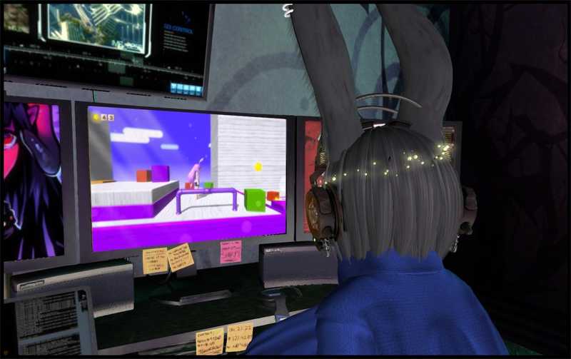 Screenshot playing mikapyon inside Second Life