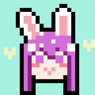 Mikapyon head stylized pixelart