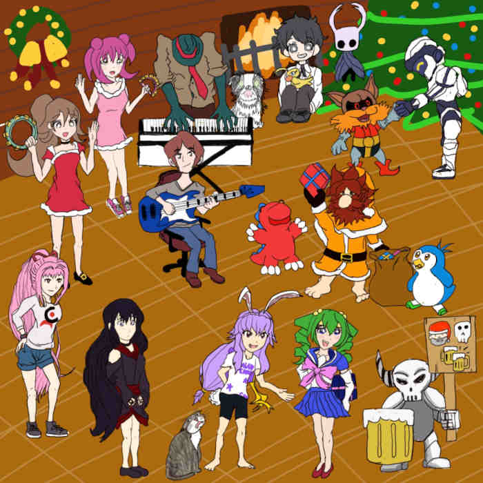 Mikapyon together with fanart of other Twitter friends including horatiokd, Chroma Luma, Okori Makuri, The Gaming Contrarian, Ampa and Aarel from LegacySisters, DisOmikron, GenHahen and more!