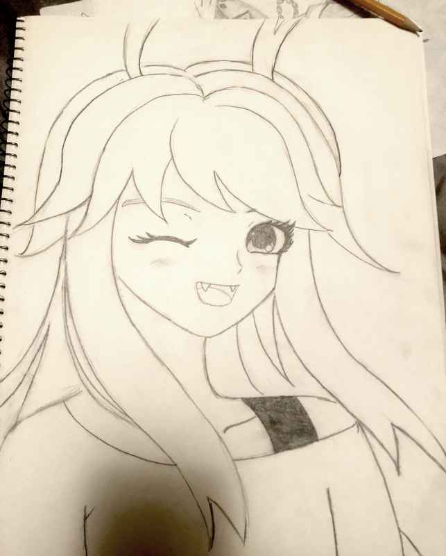 Mikapyon fanart by Aamps sister! Pen on paper.